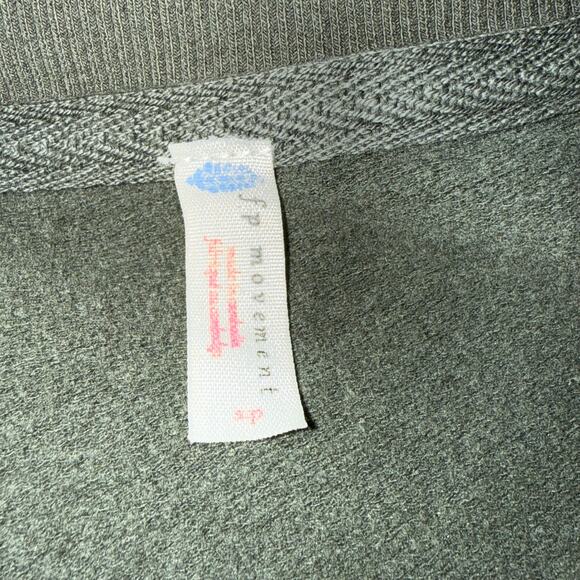 Free People Movement Army Green Cropped Sweatshirt, Women's Size S - Picture 7 of 7